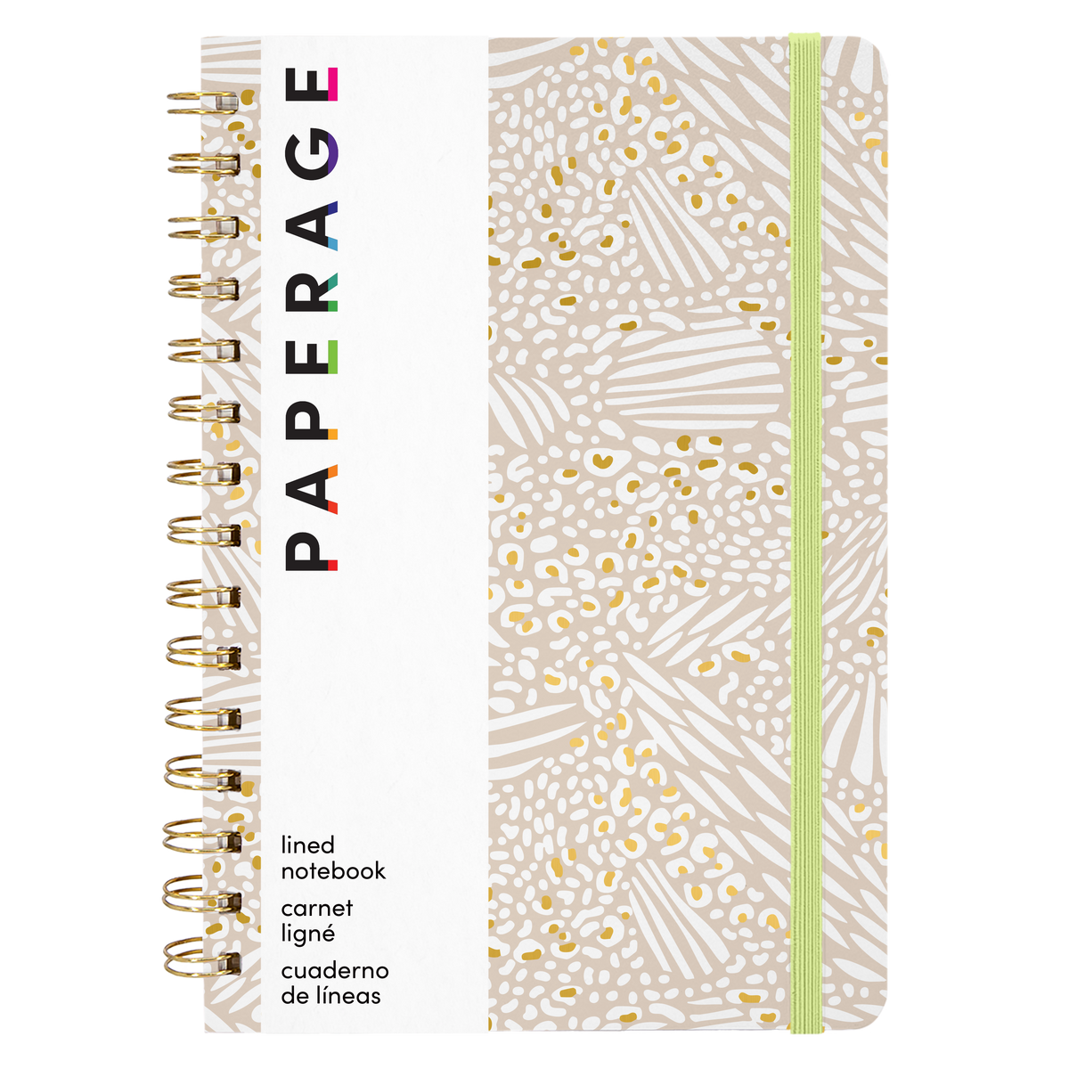 Golden Safari Hardcover Spiral Lined Journal Notebook