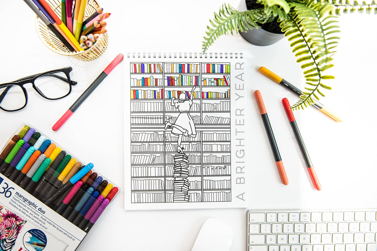 12 Month Color By Day Calendar Coloring Book