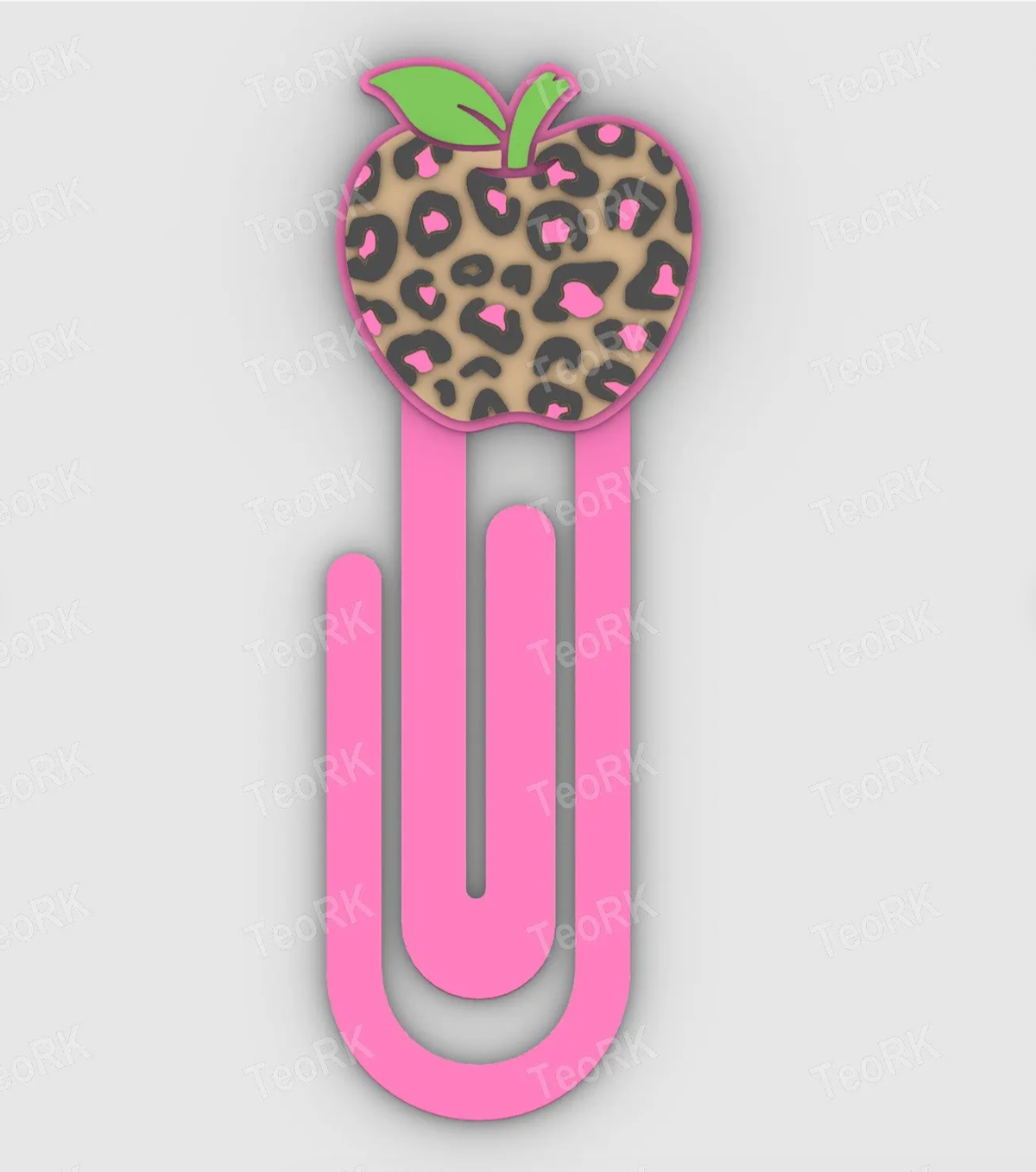 Mega Clip - Hot Pink Leopard Apple