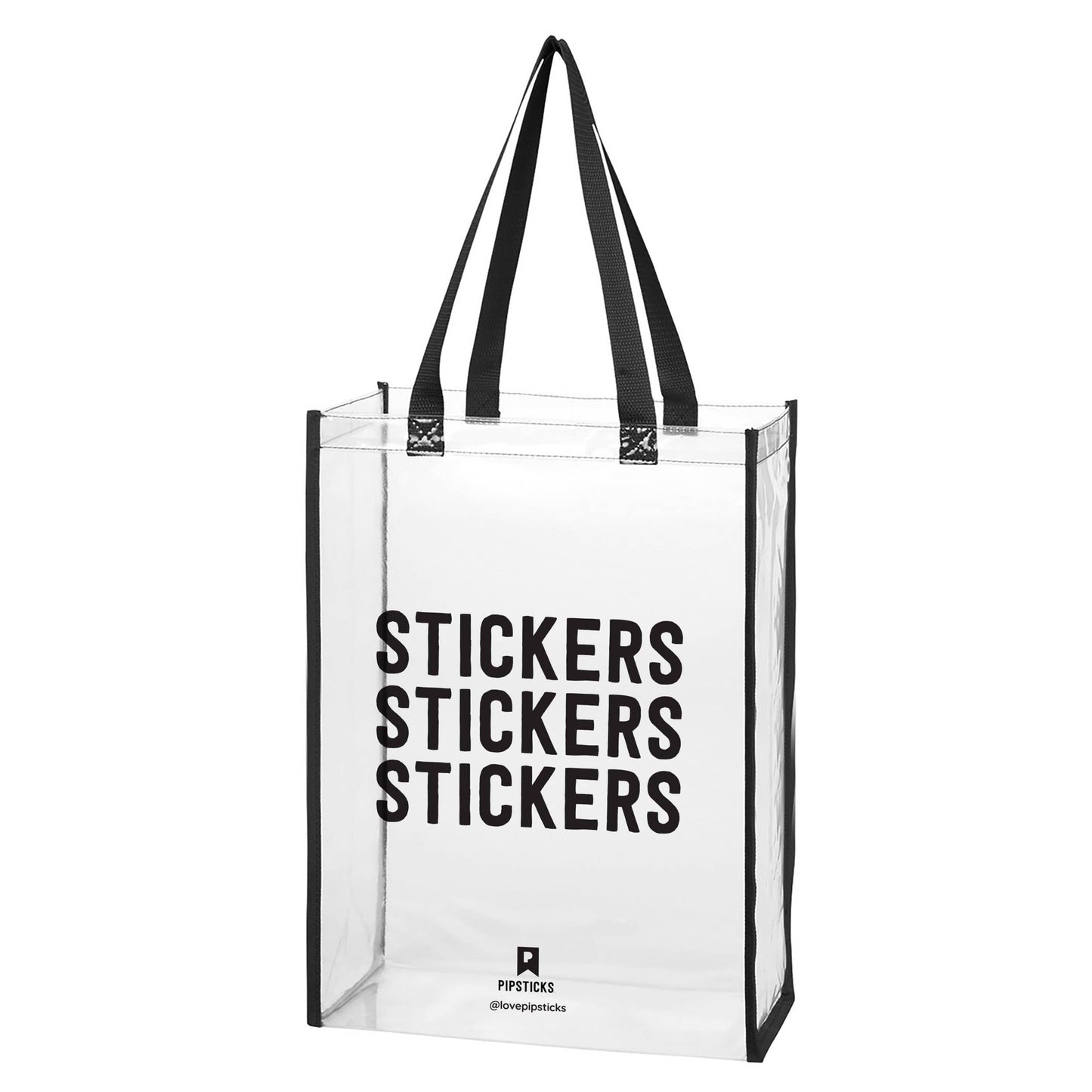 SALE Stickers Clear Tote Bag by Pipsticks