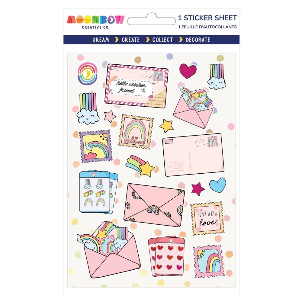 Rainbow Sticker Mail Glossy Sticker Sheet