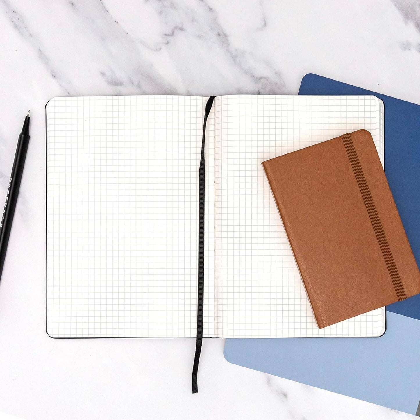 Spiral Bound Hardcover Grid Journal Notebook