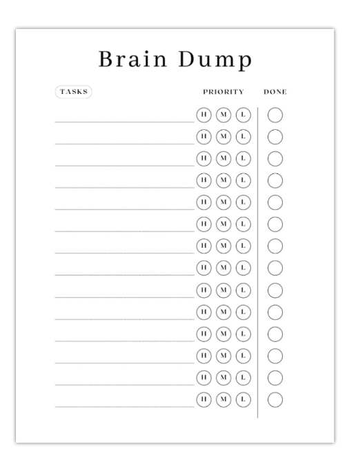 Brain Dump Notepad