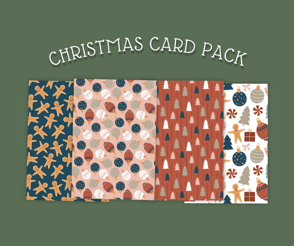 Christmas 4 pack Greeting Cards