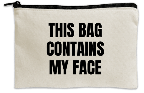 Large Zippered Canvas Pouch