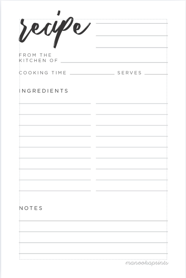 Recipe Cards