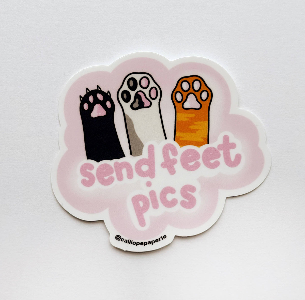Send Feet Pics Vinyl Sticker