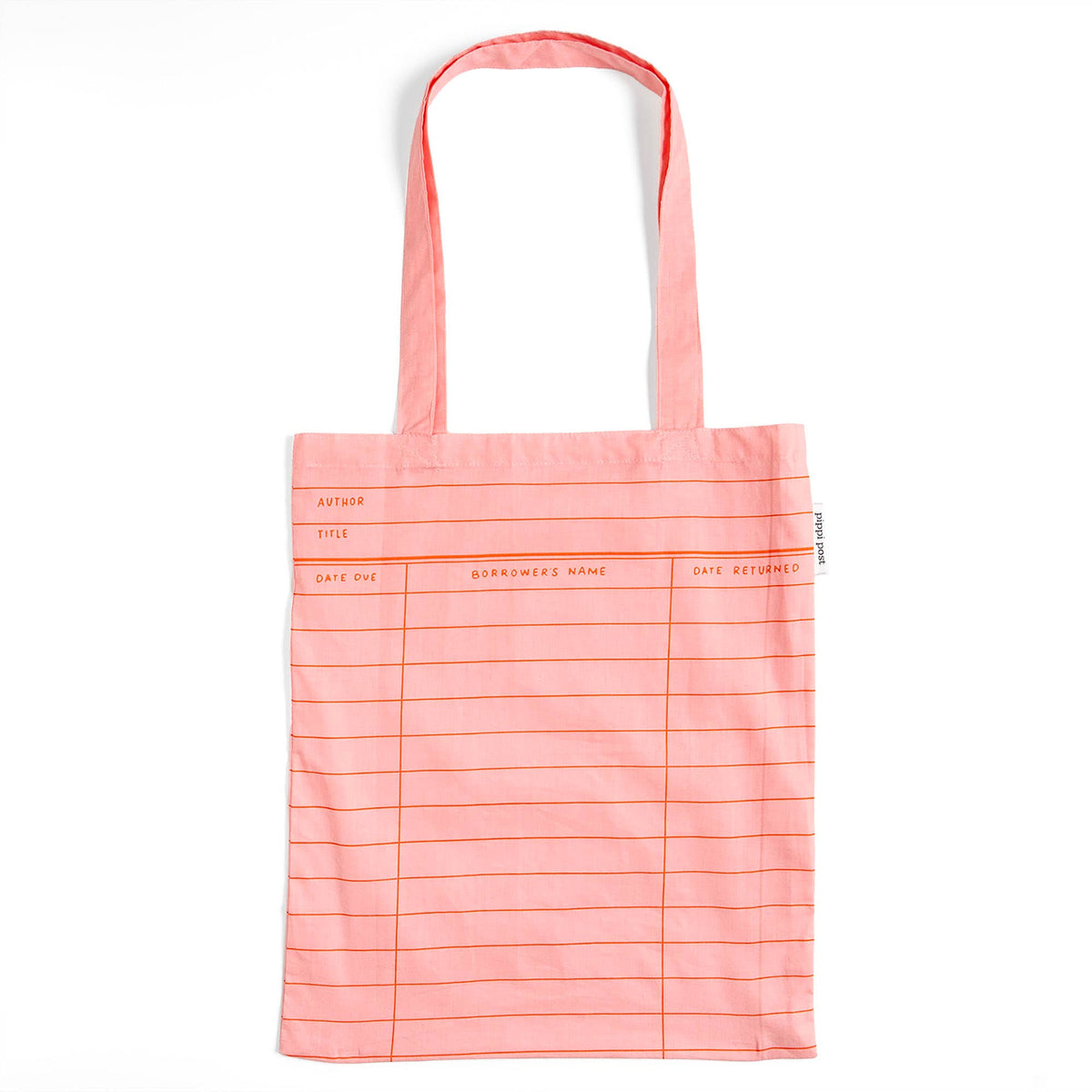 Pink Library Card Lightweight Foldable Tote Bag