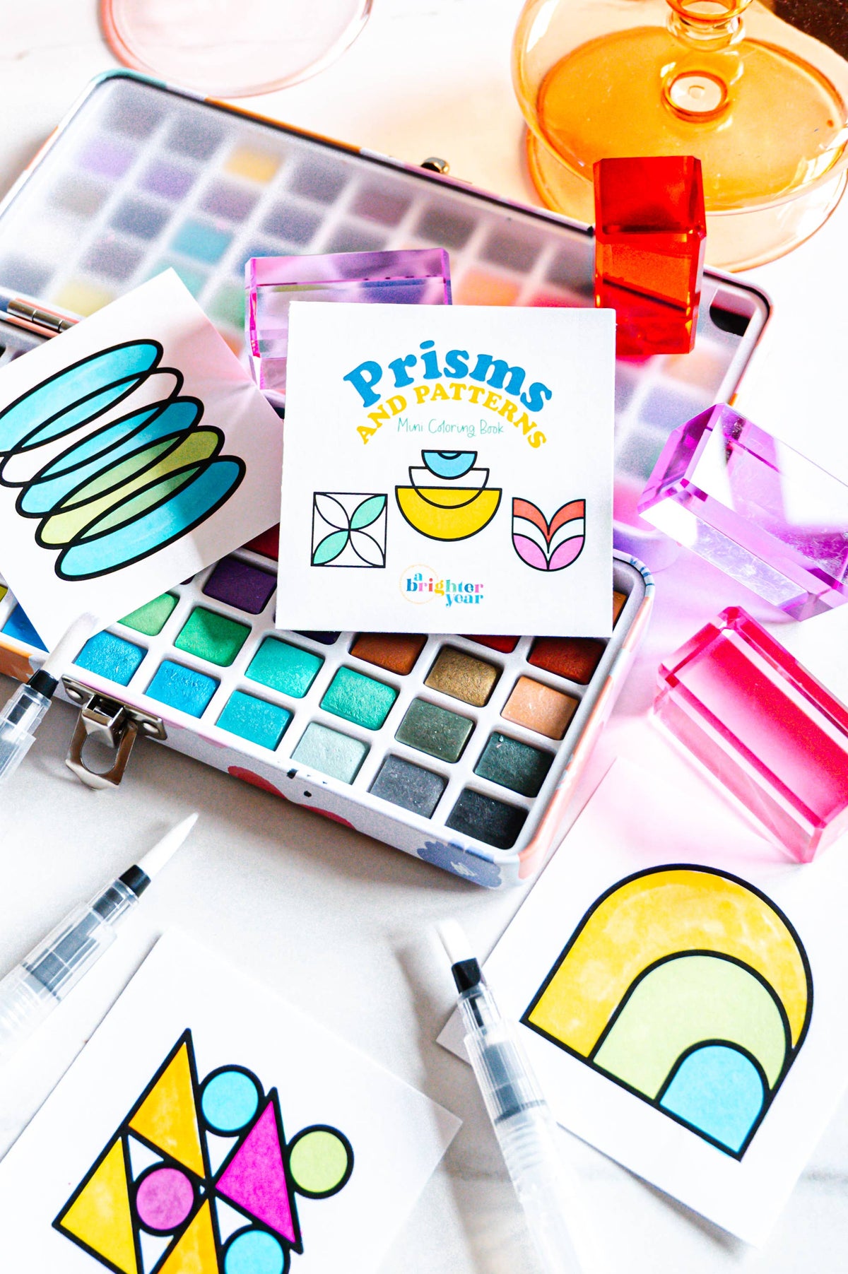 Prisms and Patterns Mini Coloring Book