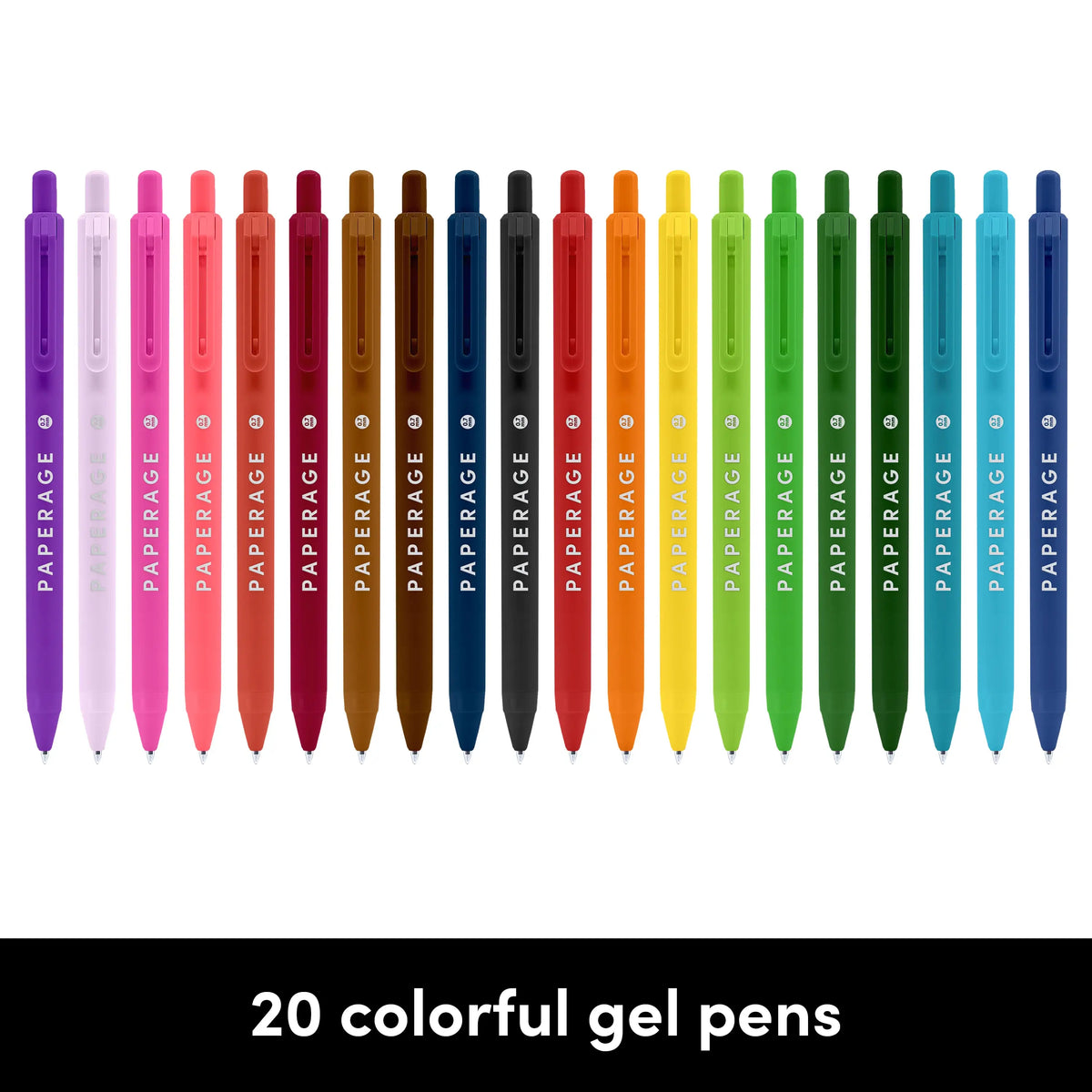 Rainbow Retractable Gel Pens Set