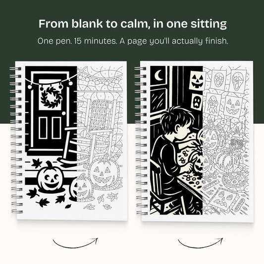 Autumn Edition -One Color Coloring Book