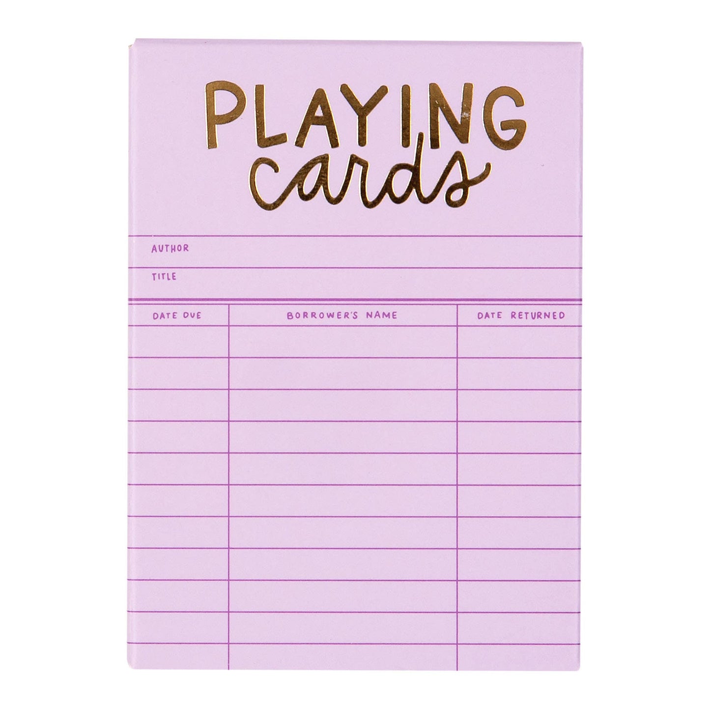 Lilac Library Card Deck Of Playing Cards