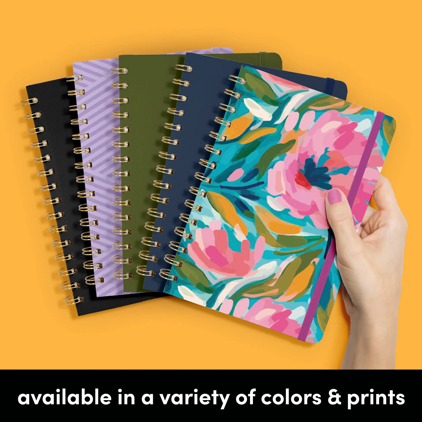 Cherry Blossom Fruit Hardcover Spiral Lined Journal Notebook