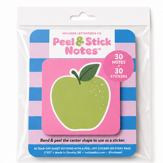 Apple Peel & Stick Notes | Notepad with Removable Sticker