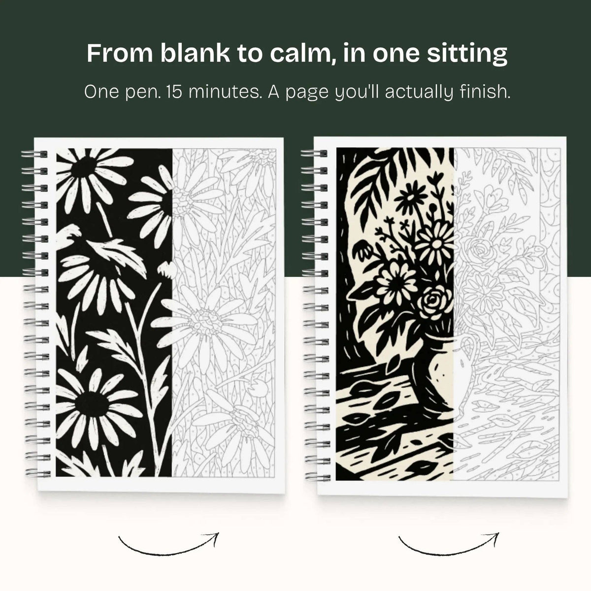 Flowers Edition-One Color Coloring Book