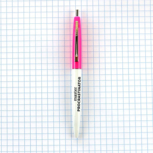 Hot Pink - Master Procrastinator Pen