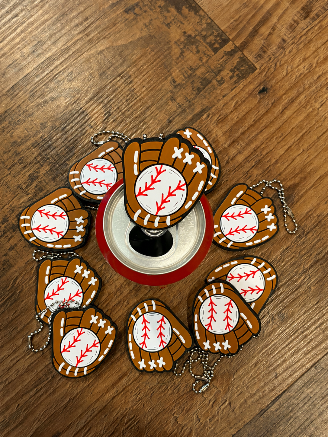 Baseball Glove Can Tab Opener Keychain