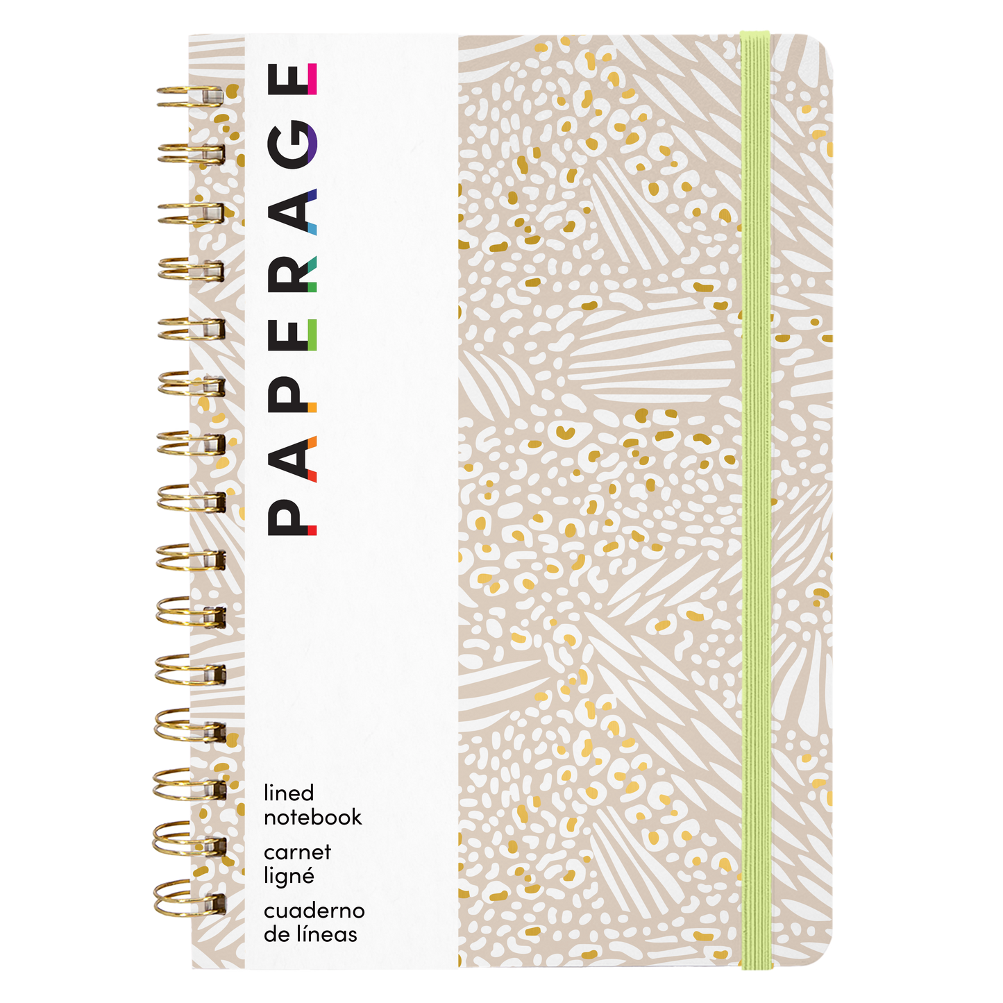 Golden Safari Hardcover Spiral Lined Journal Notebook