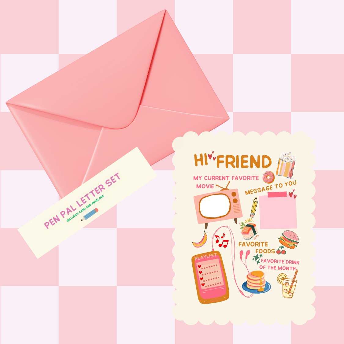 Pen Pal Gift Set |  Friendship Mail Stationery Writing Kit