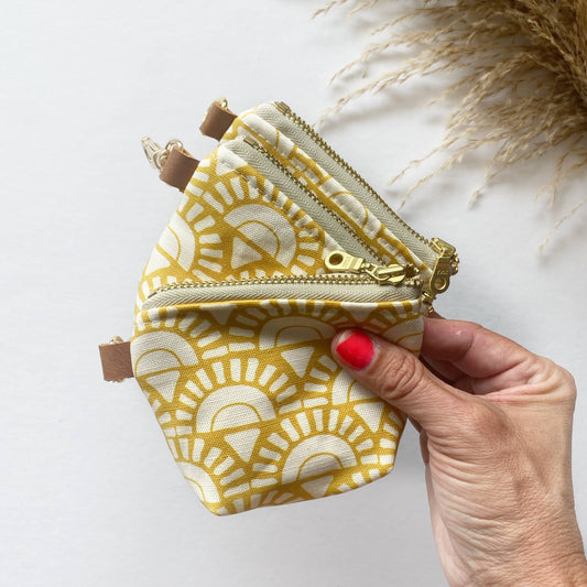 Boho Sunshine Mustard Itty Bitty Boxed Bottom Pouch