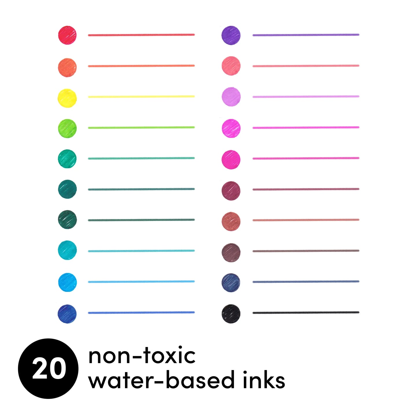Retractable Gel Pens Rainbow