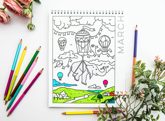 18 Month Color by Day Pages Coloring Book for Adults