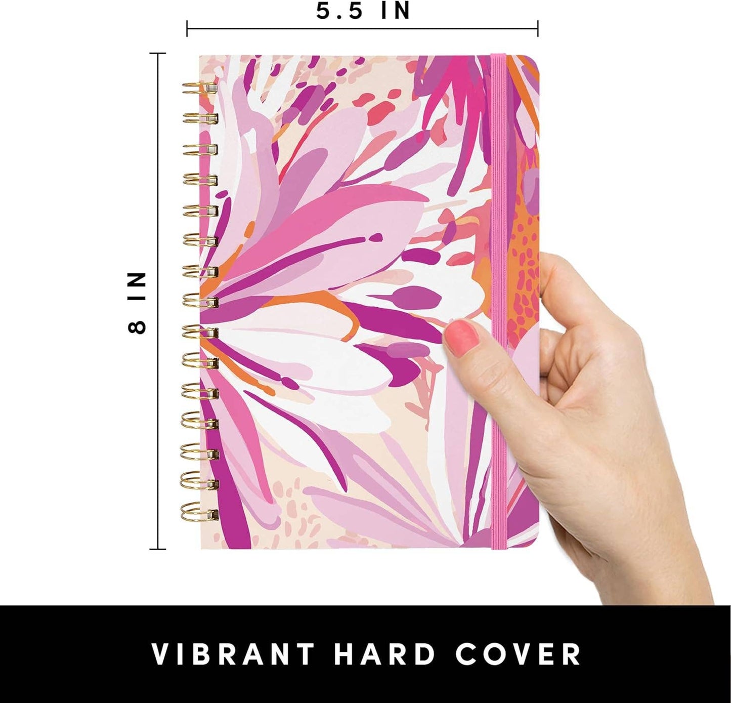 Flower Daze Hardcover Spiral Lined Journal Notebook