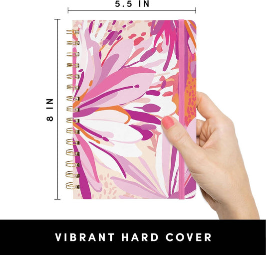 Flower Daze Hardcover Spiral Lined Journal Notebook