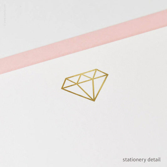 Stationery Set with Gold Gem
