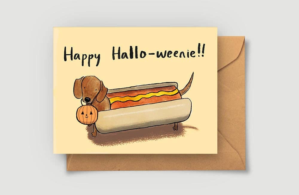 Happy Halloweenie Greeting Card