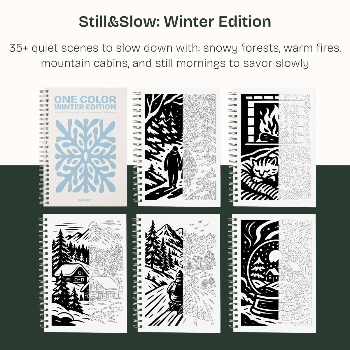Winter Edition-One Color Coloring Book