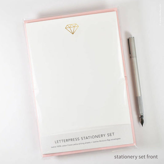 Stationery Set with Gold Gem