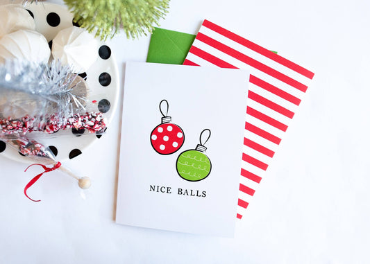 Nice Balls Greeting Card