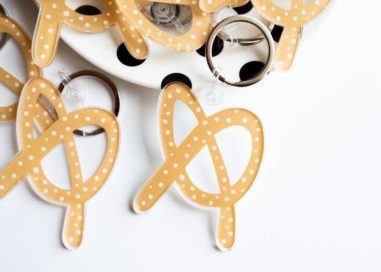 Pretzel Acrylic Keychain