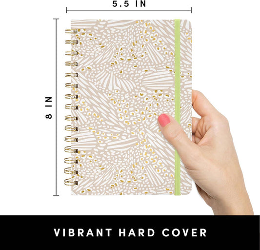 Golden Safari Hardcover Spiral Lined Journal Notebook