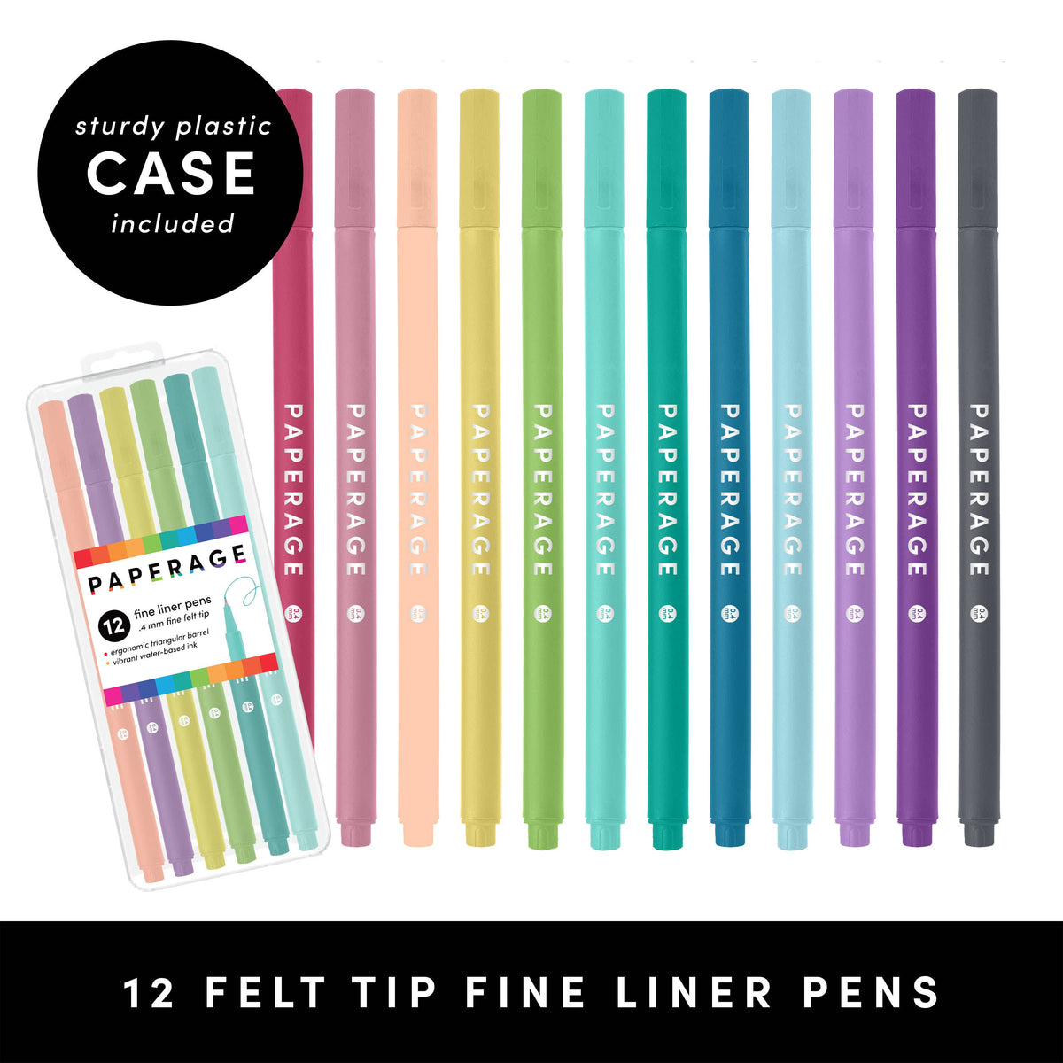 Felt Tip Fine Line Pastel Marker Pens