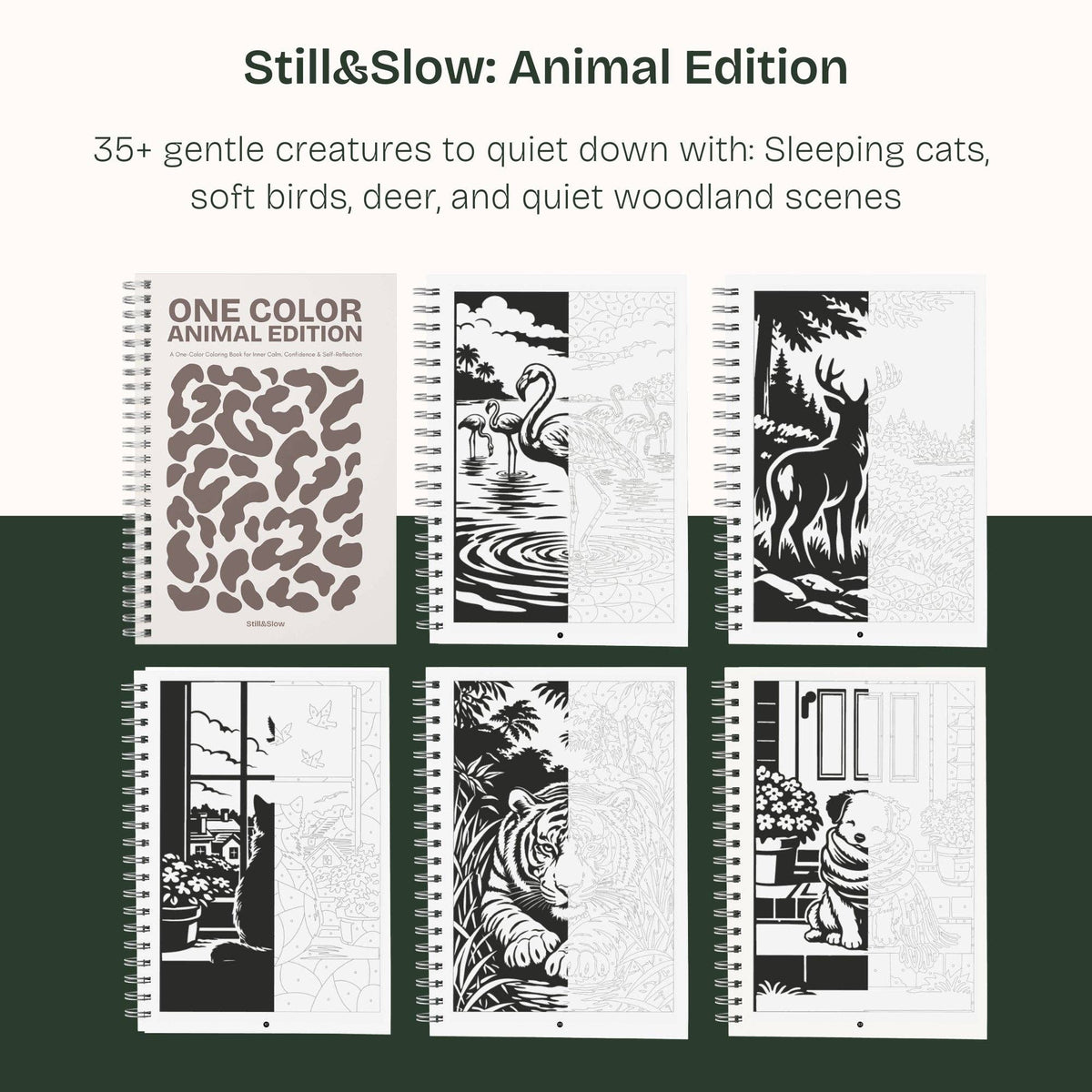 Animal Edition-One Color Coloring Book