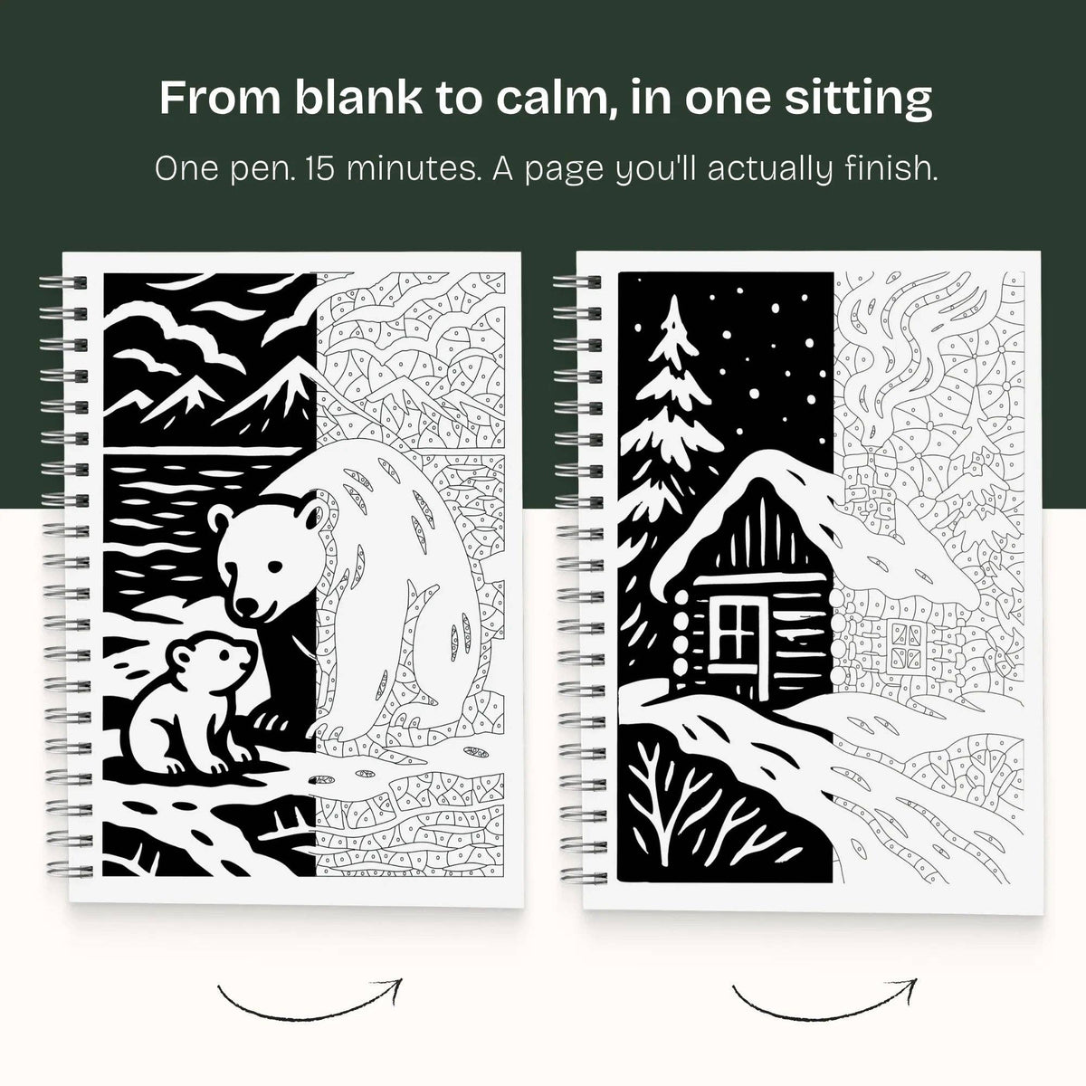 Winter Edition-One Color Coloring Book