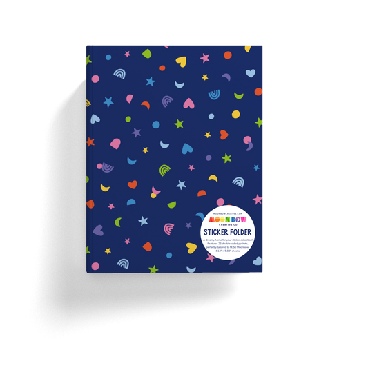 Sticker Organizing Folder Confetti Blue Moon