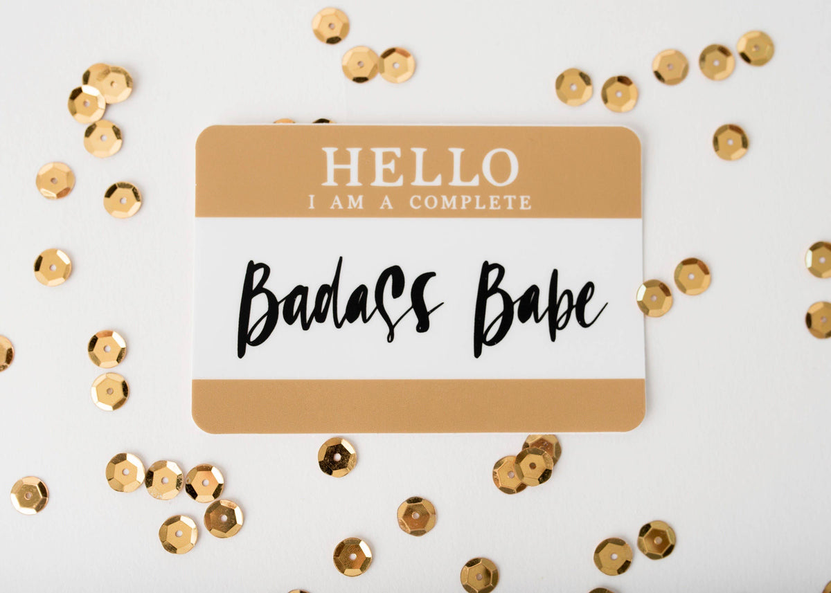 Hello Badass Babe Greeting Card
