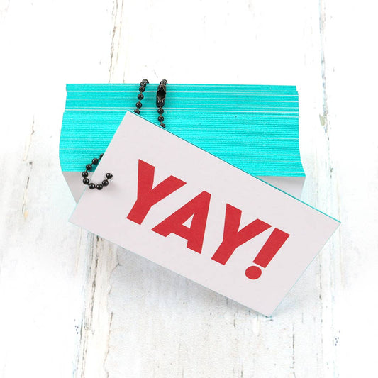 Charm Tag Set - YAY! Turquoise Edge 
