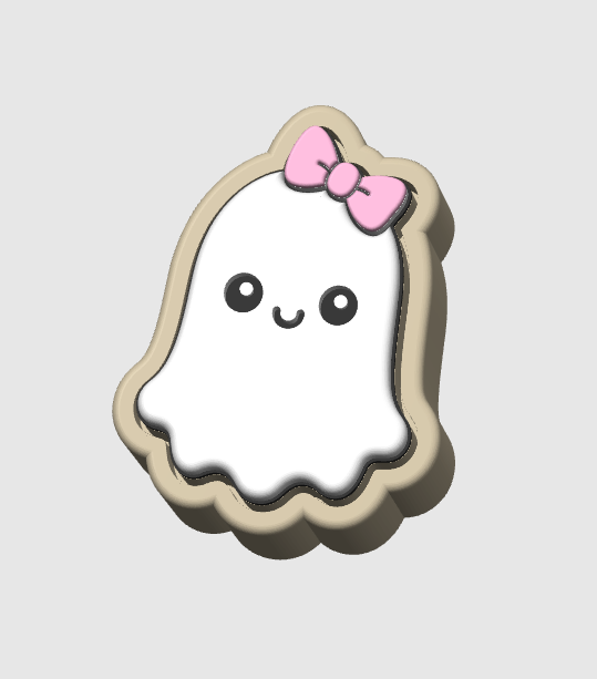 Clicker - Pink Bow Ghost