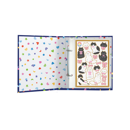 Sticker Organizing Folder Confetti Blue Moon