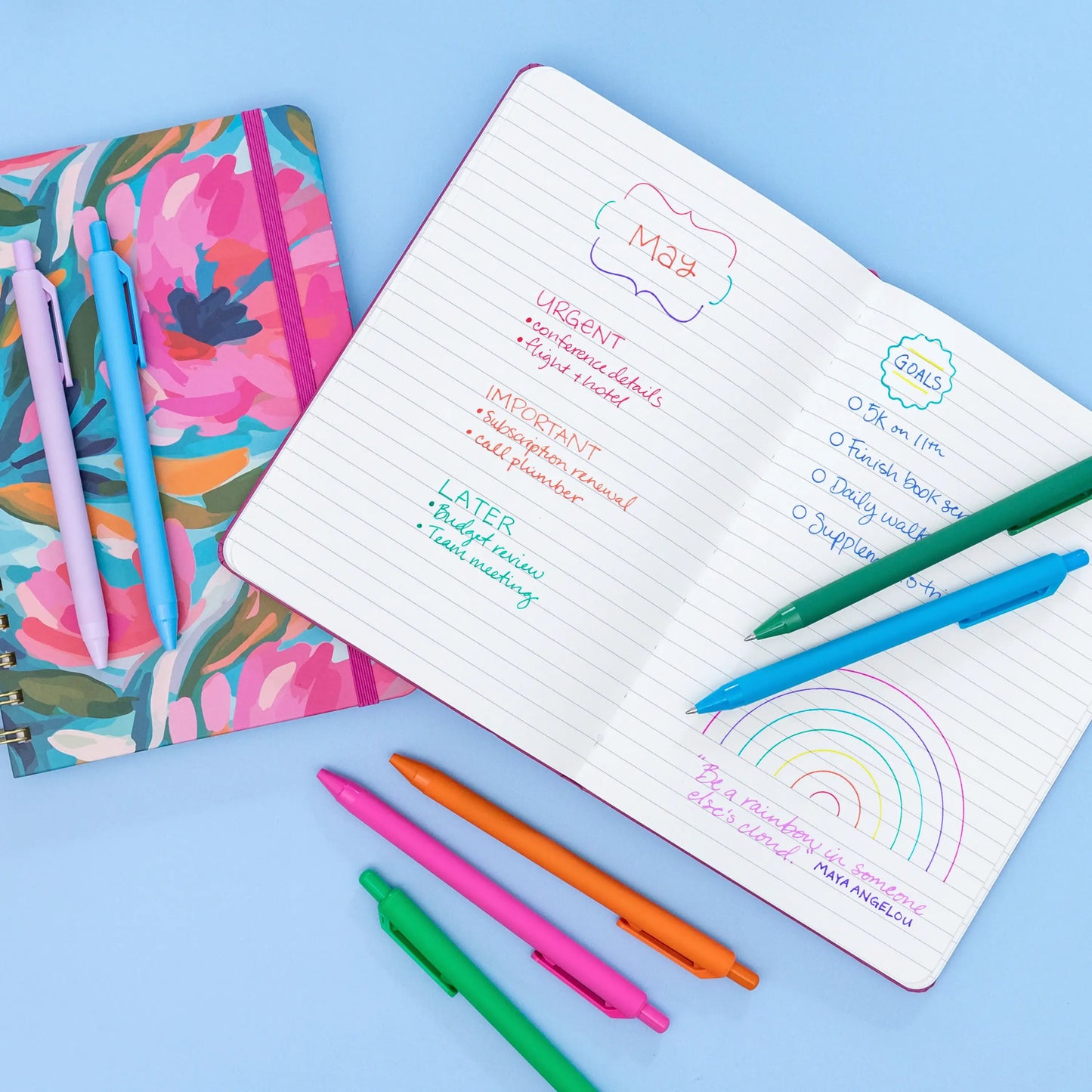Retractable Gel Pens Rainbow