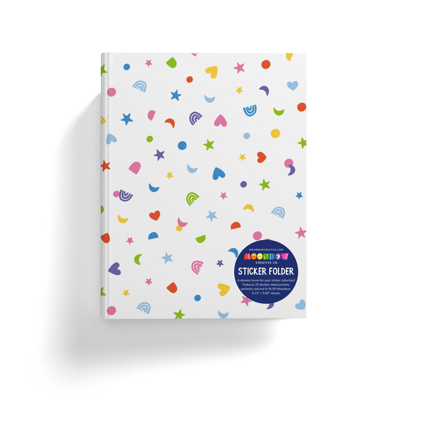 Sticker Organizing Folder Confetti White Moon