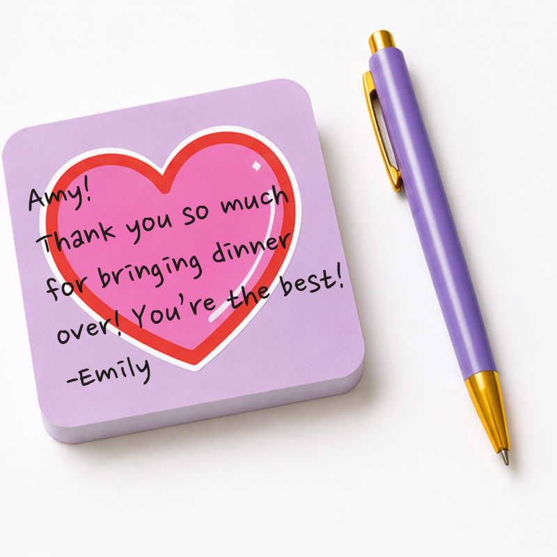 Heart Peel & Stick Notes | Notepad with Removable Stickers