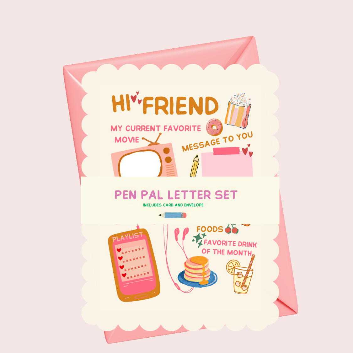 Pen Pal Gift Set |  Friendship Mail Stationery Writing Kit