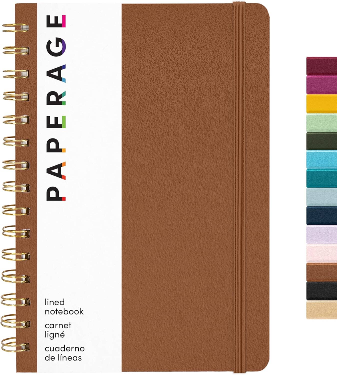 Spiral Bound Hardcover Lined Journal Notebook