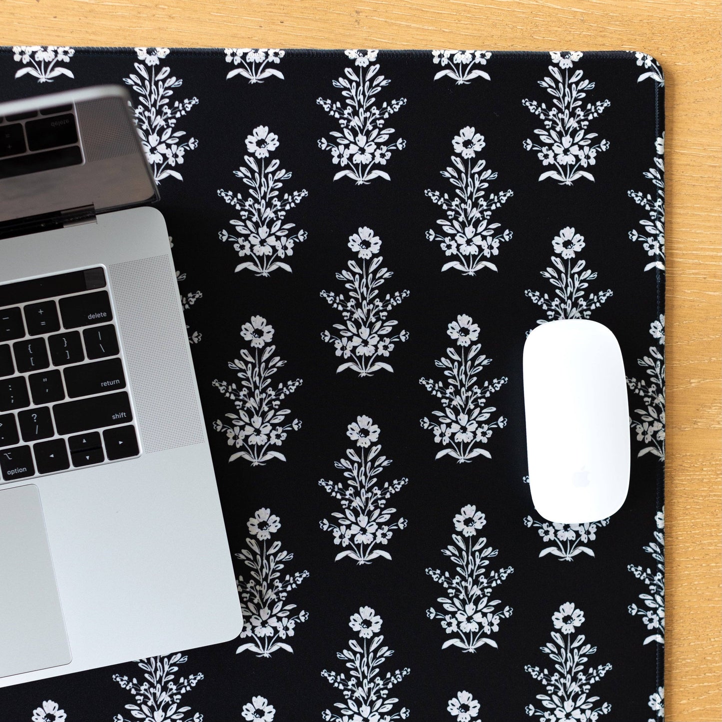 Midnight Damask Desk Pad