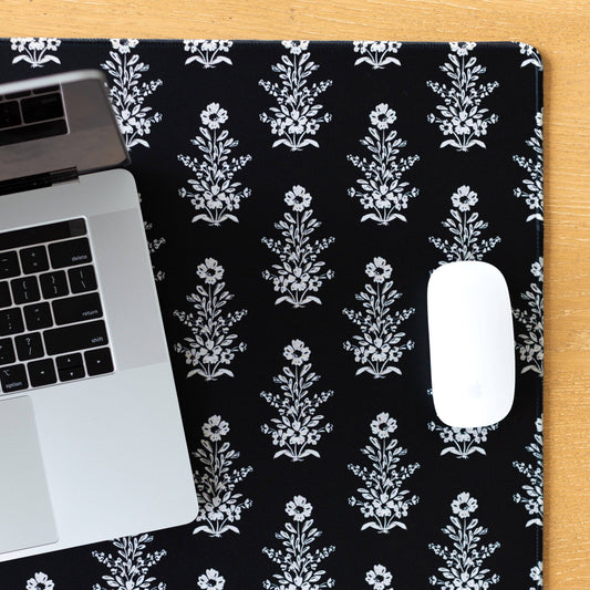 Midnight Damask Desk Pad